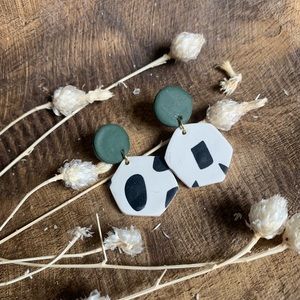 Handmade clay earrings in the style Margaret